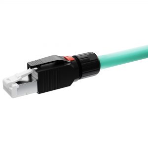 Wtyk RJ45, Kat.6A, ekranowany, prosty, do zarabiania ręcznego, prosty 180º